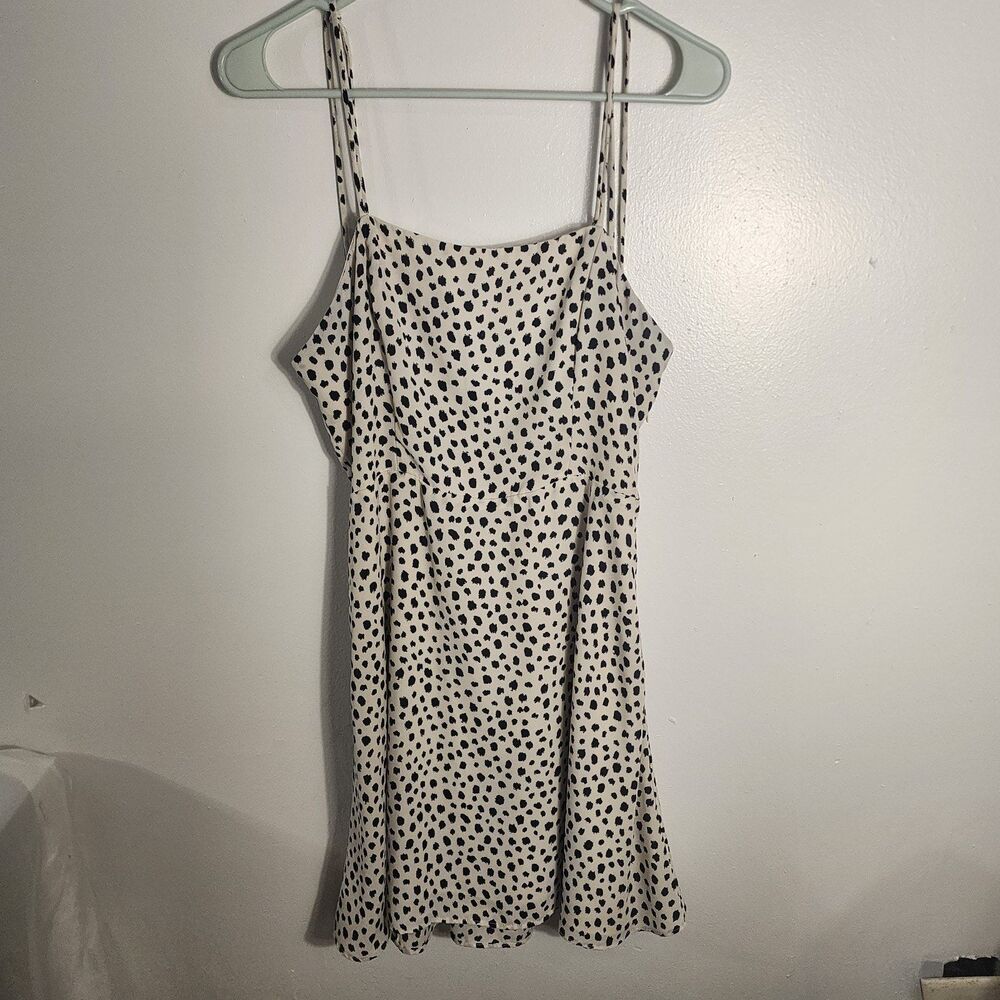 Lola Grace Polka Dot Sleeveless Tiered Ruffle Dress White Sz Large Flowy